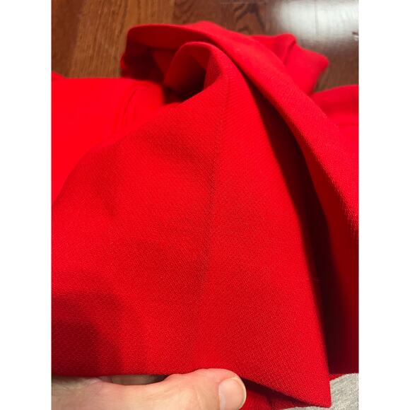 Tory Burch Double Faced Pleated Lined 100% Wool Pants Red Size 4 - Picture 4 of 13